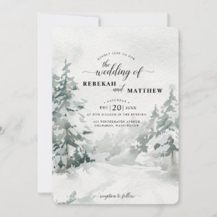 Invitación Woodland   Invitati de la nevada acuática del bosq