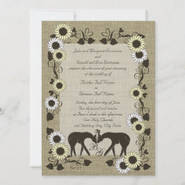 Invitación Woodland Love Sunflower Boda