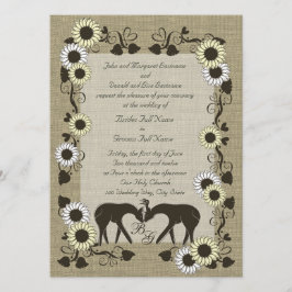 Invitación Woodland Love Sunflower Boda