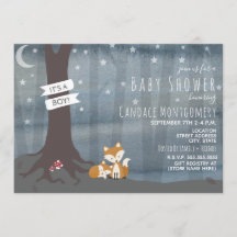 Woodland Night Fox Baby Shower