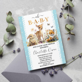 Invitación Woodland Oh Baby Spring Boy Baby Shower