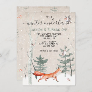 Invitación Woodland Onderland Birthday Party