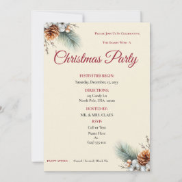 Invitación Woodland Pine & Berry Customizable Invitation
