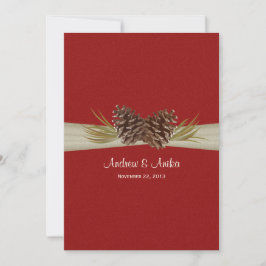 Invitación Woodland Pines Red Boda