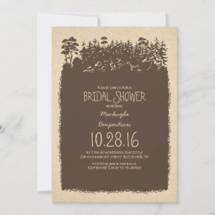 Invitación Woodland rústico - Woods Bridal Shower invita