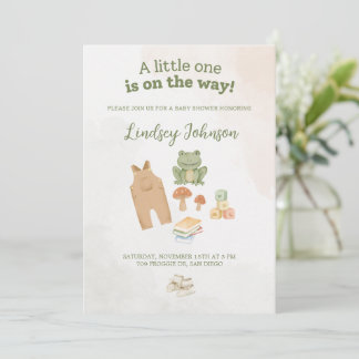 Invitación Woodland Theme Baby Shower
