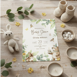 Invitación Woodland  winnie the pooh baby shower invitations 