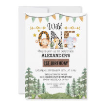 Woodland Wonder Jungle Safari primer cumpleaños