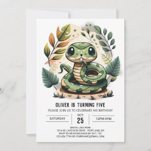 Invitación Woods Python Fiesta Cumpleaños