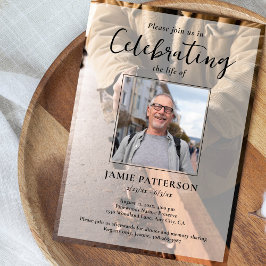 Invitación Woodworker Celebration of Life Photo Funeral