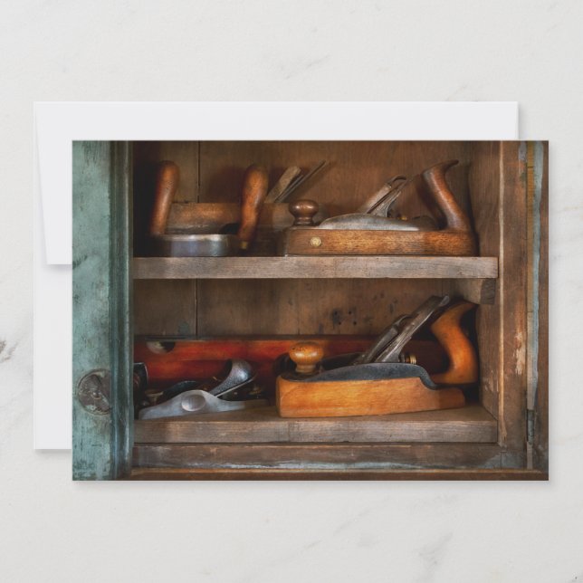 Invitación Woodworker - Herramientas de Cabinetmaker (Anverso)