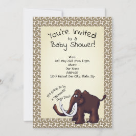 Invitación Wooly Mammoth Baby Shower