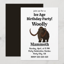 Wooly Mammoth Ice Age Birday