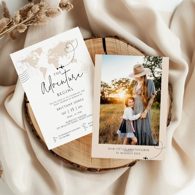 Invitación World Map: la aventura de viajar empieza con la du (Subido por el creador)