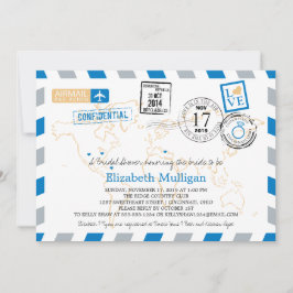 Invitación World Traveller Airmail | Bridal Shower