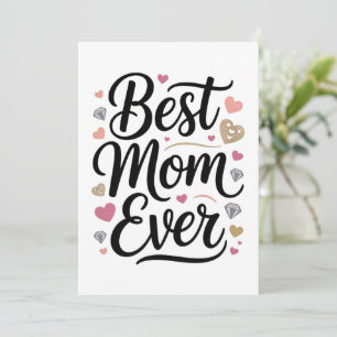 Invitación World's Best Mom Diamonds Personalized