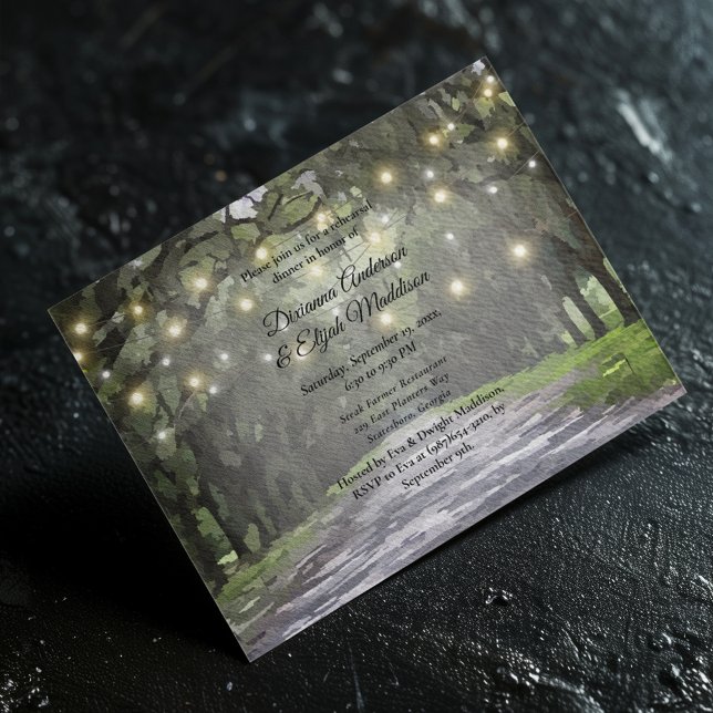 Invitación Wormsloe Venue Green Live Oaks Ensayo Cena (Subido por el creador)