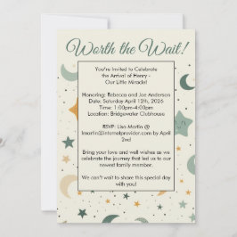 Invitación Worth The Wait Adoption Baby Shower Invitation