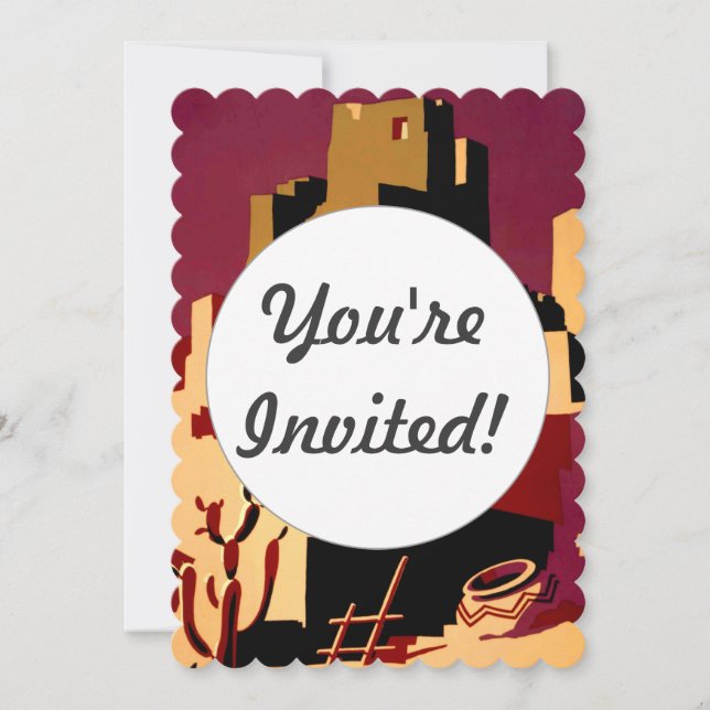 Invitación WPA del Suroeste del Pueblo WPA Nacional (Anverso)