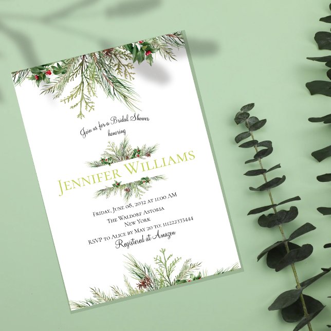 Invitación Wreath Berry Bridal Shower (Subido por el creador)