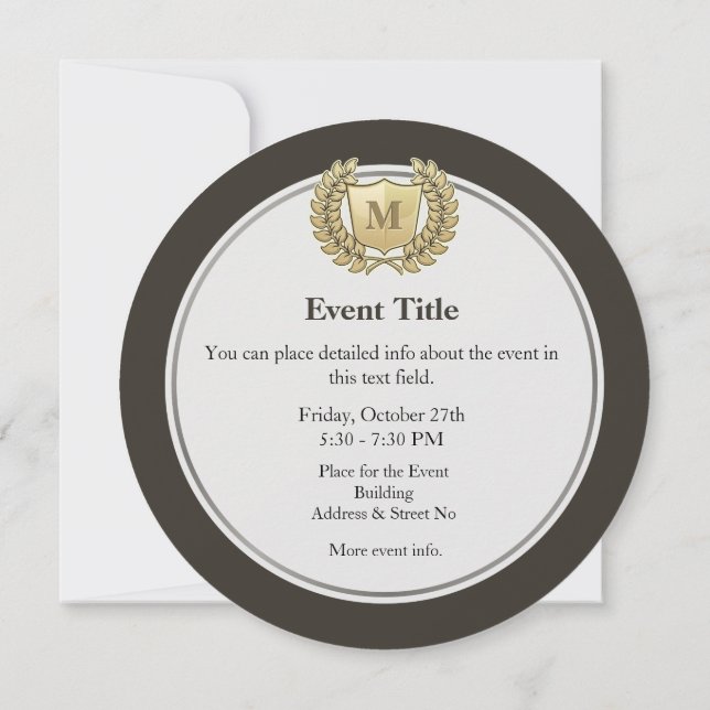 Invitación Wreath con Escudo (Reverso)