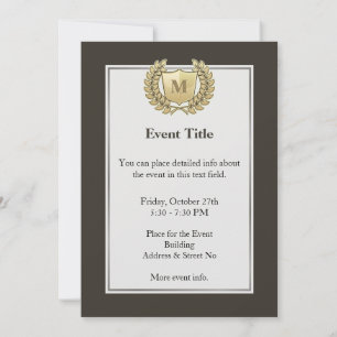 Invitación Wreath con Escudo