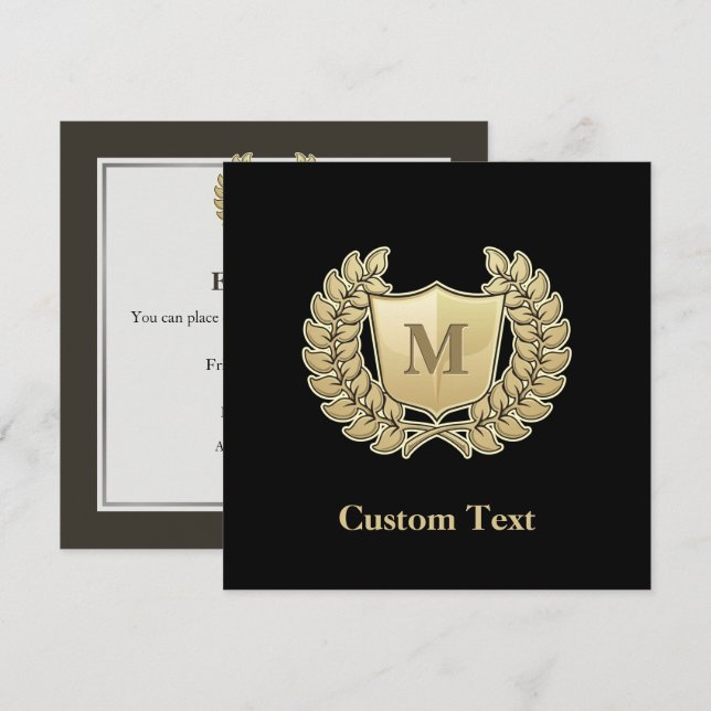 Invitación Wreath con Escudo (Anverso / Reverso)