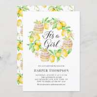 Wreath de pasteles de limón es un Baby Shower Chic