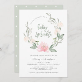 Invitación Wreath de primavera | Agua Floral Bebé Sprinkle