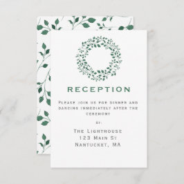 Invitación Wreath de vegetación rústica | Inserción en recepc