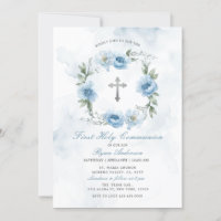 Wreath Dusty Blue First Holy Communición
