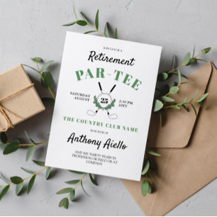 Invitación Wreath Fiesta de Jubilación Temática de Golf