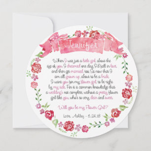 Invitación Wreath floral serás mi carta de chica floral