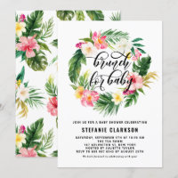 Wreath floral tropical Baby Shower Brunch