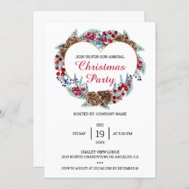 Invitación Wreath navidades
