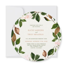 Wreath otoñal con flores rosadas Bonitos