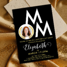 Wreath Typo de la elegante mamá de oro blanco negr