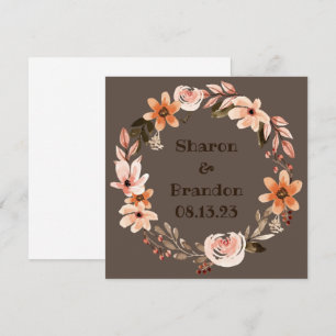 Invitación Wreath Weders Flores Vector Floral Gracias