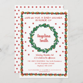 Invitación Wreath y Garland Baby Shower