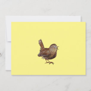 Invitación Wren Bird (Troglodytes Troglodytes) cantando