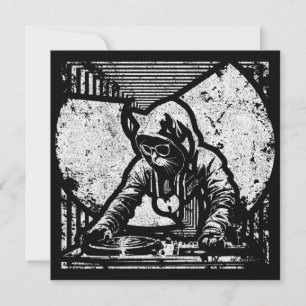 Invitación Wutang Cat DJ Style