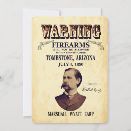 Invitación Wyatt Earp Marshall