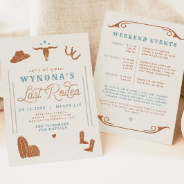 Invitación WYNONA Bohemia La Última Bachelorette De Rodeo
