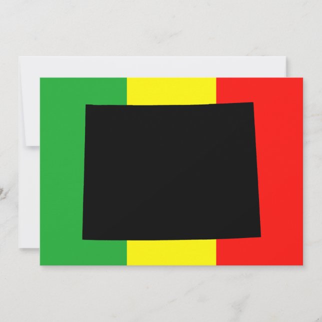 Invitación Wyoming con Colores Rasta (Anverso)