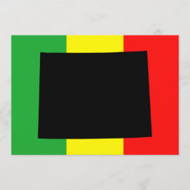 Invitación Wyoming con colores rastas