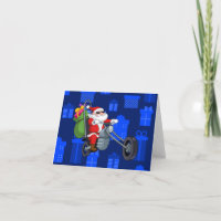 xmas biker santa claus