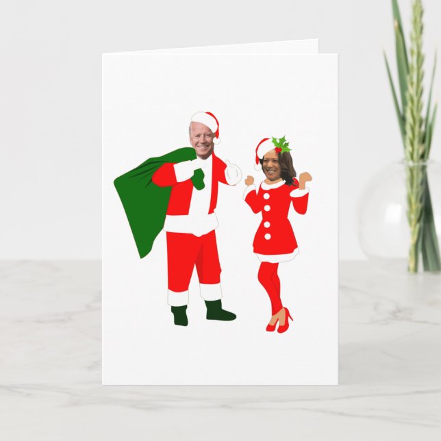 Invitación xmas joe biden santa kamala harris (Anverso)