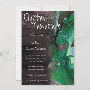 Invitación XMAS para Navidades de Mascarada Verde 