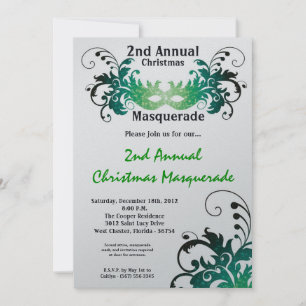 Invitación XMAS para Navidades de Mascarada Verde