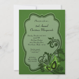 Invitación XMAS para Navidades de Mascarada Verde 